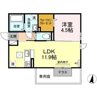 クレスト林 A棟【1階】の間取り