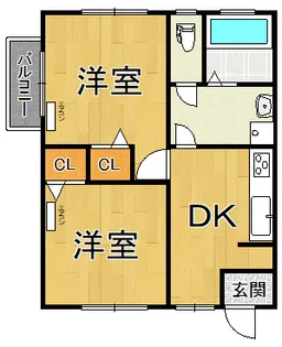 ラムール西立花【2階】の間取り