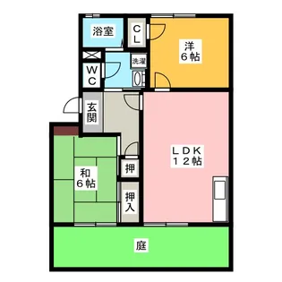 ヴェルディ大高D棟【1階】の間取り