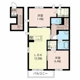 ハート ウォーム タウン B【2階】の間取り