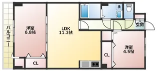 Casa十条台【4階】の間取り