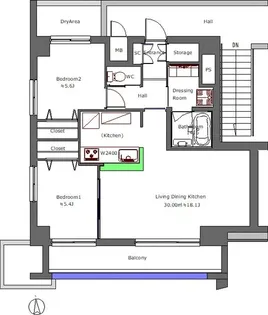 Casa Erinca【1階】の間取り