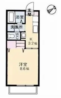 グリーンハイツ味野【1階】の間取り