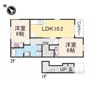 エテルノブローテ1【2階】の間取り