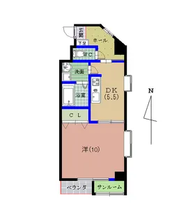 カスティージョ二の宮【3階】の間取り