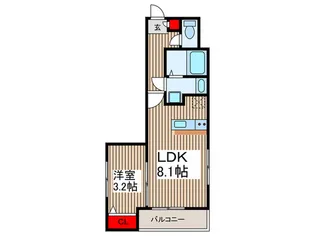 ティアラ三郷【1階】の間取り