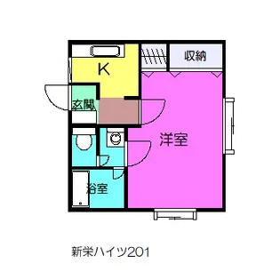 新栄ハイツB【2階】の間取り