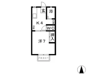グリーンヒルズ F【1階】の間取り