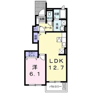カーサ 藍B【1階】の間取り