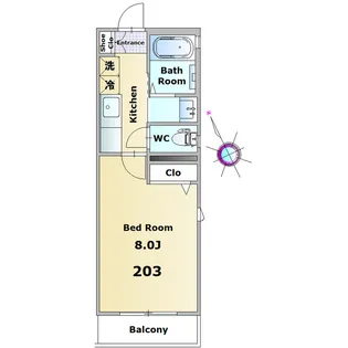 カトレアハイツ【2階】の間取り