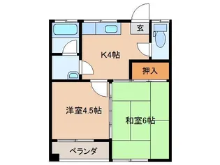 コーポ花岡【2階】の間取り