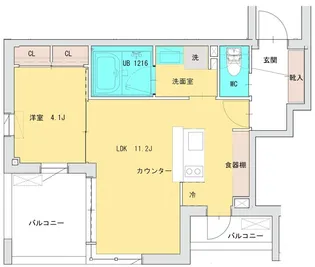 FOOTON桜新町(フートン桜新町)【3階】の間取り