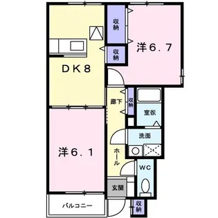 セトルフィールド【1階】の間取り