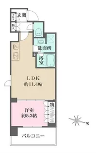 プライムアーバン菊川【7階】の間取り