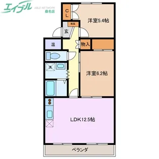 カーサブルーノ【4階】の間取り