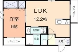 オッジフェリーチェ【2階】の間取り