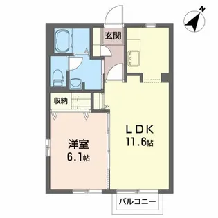 シャーメゾンSAKI【2階】の間取り