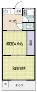 コーポ八幡【1階】の間取り