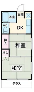 柿生コーポ【2階】の間取り