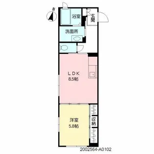 シャルマン勝富【1階】の間取り