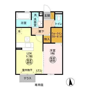 サウザンドサニー EAST【1階】の間取り