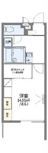 レオパレス大新【4階】の間取り