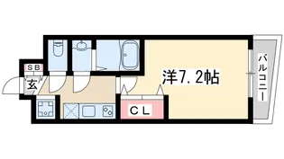 セレニテ西中島アリア壱番館【2階】の間取り