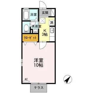 アンソレイユ A棟【1階】の間取り