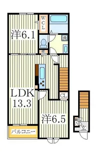グリーンコートA【2階】の間取り