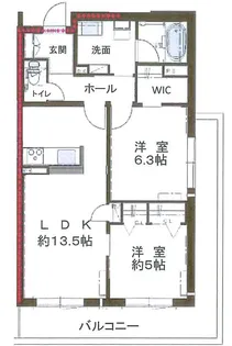 シャーメゾン晴明通【3階】の間取り