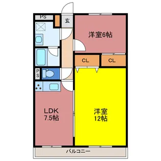 ストークハウス長泉B【1階】の間取り