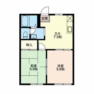 パークサイドあかつき【1階】の間取り