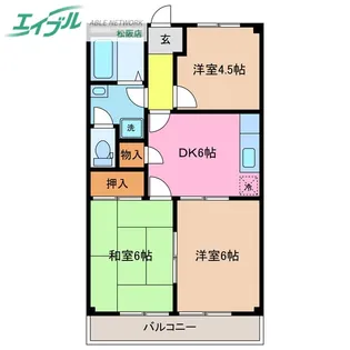 グリーンハイツ【2階】の間取り