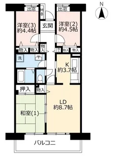 UR戸田【1階】の間取り