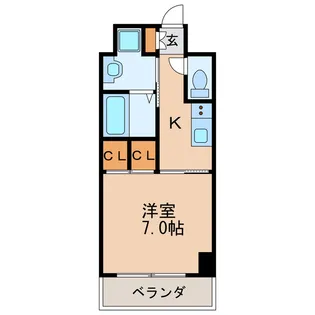 プレイズシード車道【6階】の間取り