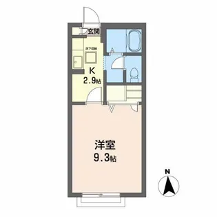 ツインディアス【1階】の間取り