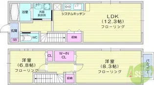 BAY HILLS梅の宮の間取り