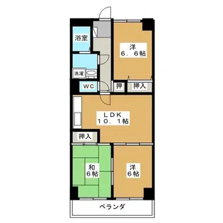 フローラ稲毛【9階】の間取り