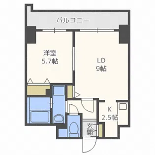 ティアラタワー中島倶楽部(III)【30階】の間取り