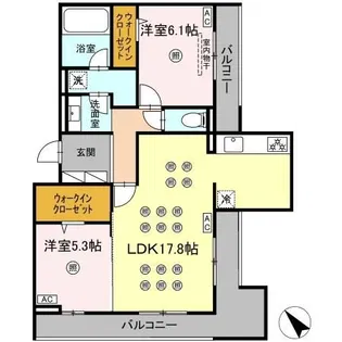 OrthoAxis浅生【3階】の間取り
