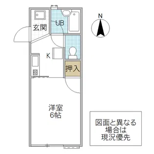 プライム鷹匠【1階】の間取り