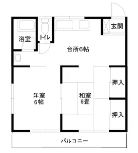コーポ一寸木【2階】の間取り