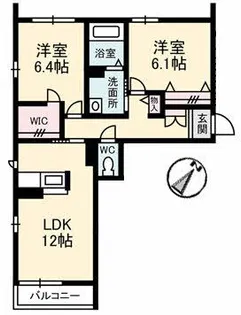 ショコラパン【2階】の間取り
