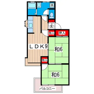 宮本ハイツ A【1階】の間取り