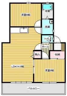 ハーブアネックスアダチ【1階】の間取り