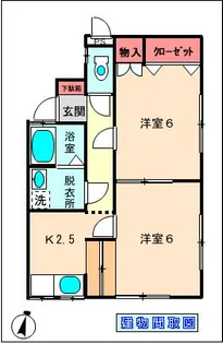 エスコーポ幸町 B棟【1階】の間取り