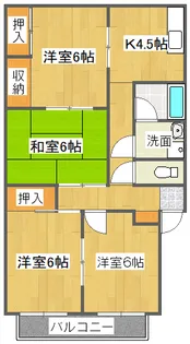 司マンション【2階】の間取り