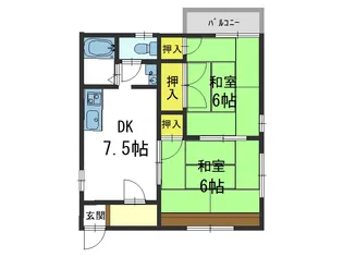 福崎ハイツ201号室【2階】の間取り