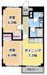 サニーハイツ【1階】の間取り
