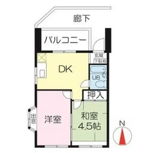 旭ロイヤルハイム【5階】の間取り